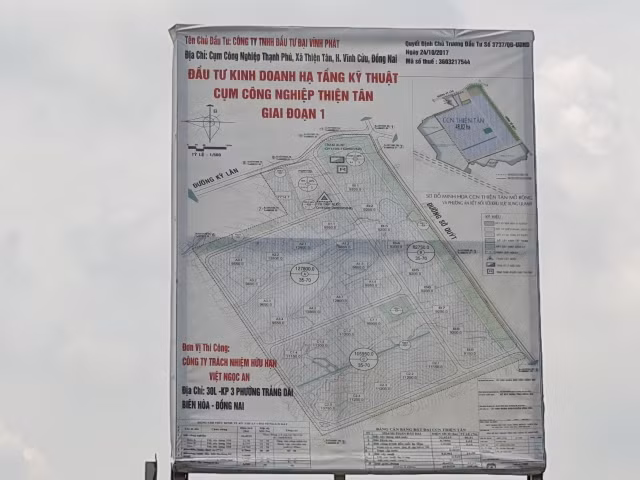 Nha dau tu chua duoc giao dat da xay dung ha tang CCN Thien Tan?