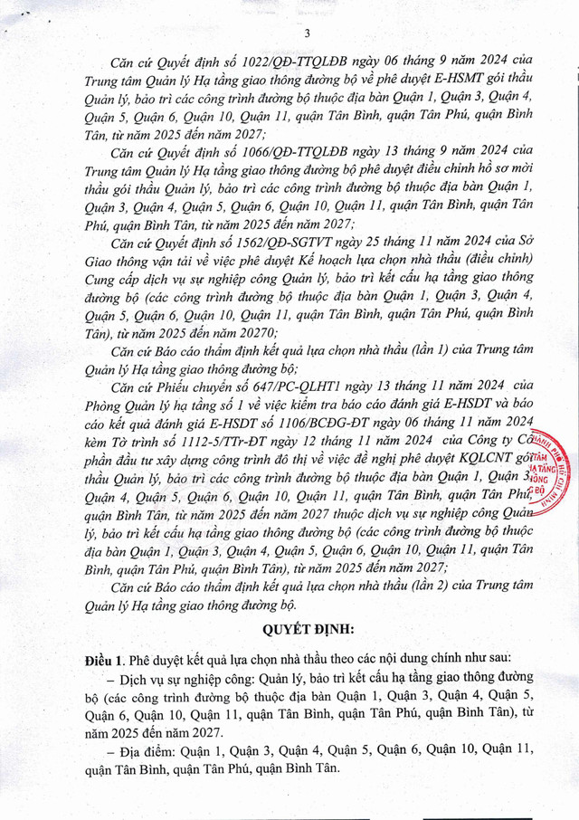 TPHCM: 5 gói bảo trì gần 2.500 tỷ 'gọi tên' Cty Giao thông Sài Gòn - Hình 3 TPHCM: 5 goi bao tri gan 2.500 ty 'goi ten' Cty Giao thong Sai Gon-Hinh-3