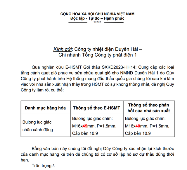 Gói thầu hơn 14 tỷ đồng của Nhiệt điện Duyên Hải sẽ về tay ai? - Hình 2 Goi thau hon 14 ty dong cua Nhiet dien Duyen Hai se ve tay ai?-Hinh-2