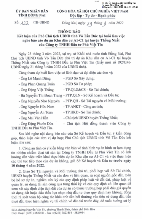 Thanh toán 95% giá trị hợp đồng vẫn chưa nhận được đất và những ẩn số của Phú Việt Tín tại dự án KDC A1- C1 Thanh toan 95% gia tri hop dong van chua nhan duoc dat va nhung an so cua Phu Viet Tin tai du an KDC A1- C1