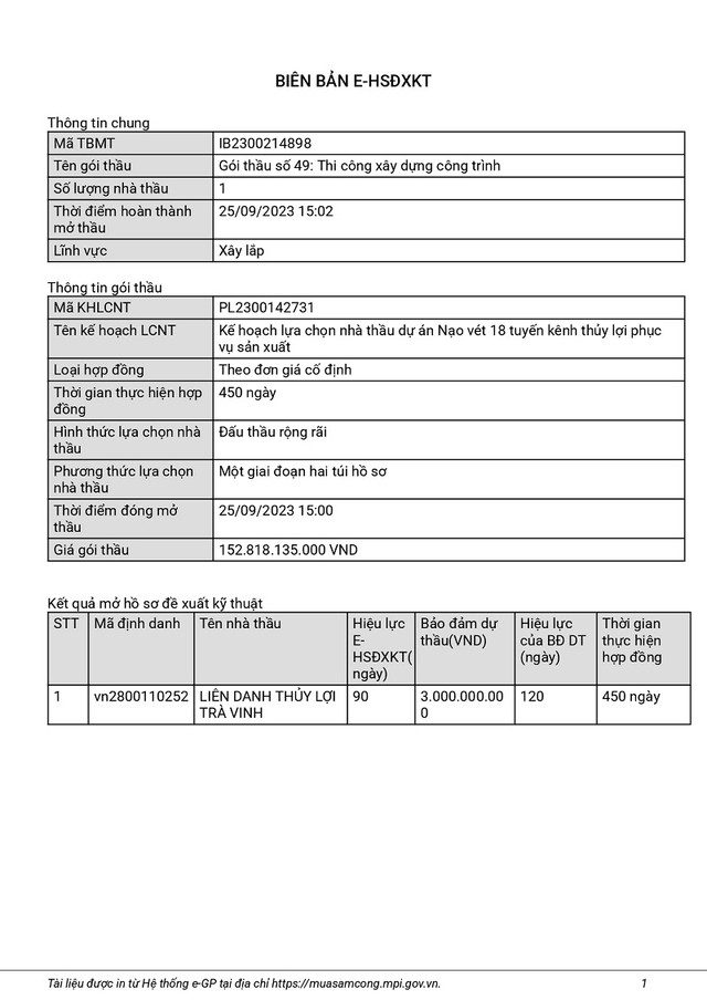 Liên danh Thủy Lợi Trà Vinh “một mình một ngựa” trúng gói thầu hơn 150 tỷ? - Hình 2 Lien danh Thuy Loi Tra Vinh “mot minh mot ngua” trung goi thau hon 150 ty?-Hinh-2