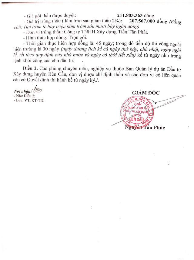 Tây Ninh: Nhà thầu Tiến Tân Phát được chỉ định xây cổng chào hơn 400 triệu đồng - Hình 4 Tay Ninh: Nha thau Tien Tan Phat duoc chi dinh xay cong chao hon 400 trieu dong-Hinh-4