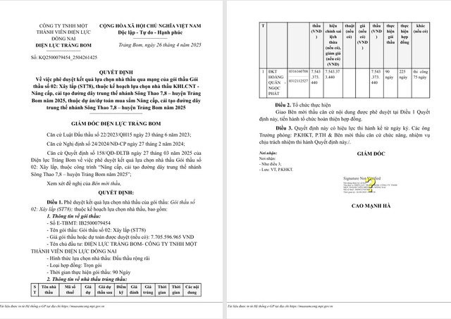 Kỹ thuật Hoàng Quân một ngày trúng 3 gói thầu tại Điện lực Trảng Bom? - Hình 2 Ky thuat Hoang Quan mot ngay trung 3 goi thau tai Dien luc Trang Bom?-Hinh-2