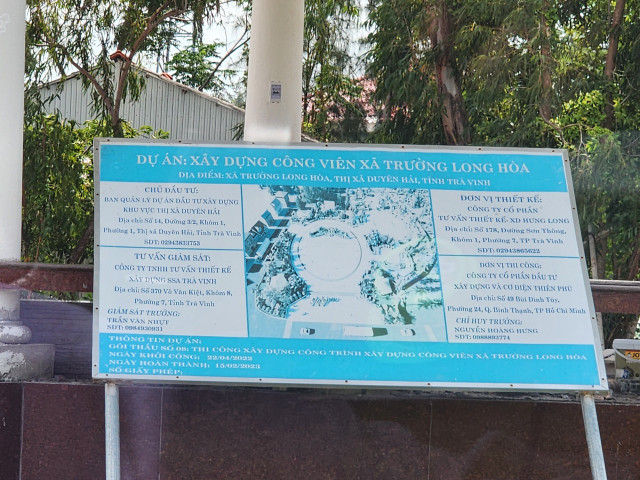 Trà Vinh: Cận cảnh dự án xây dựng công viên xã Trường Long Hòa Tra Vinh: Can canh du an xay dung cong vien xa Truong Long Hoa