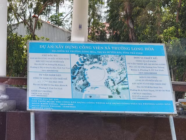 Tra Vinh: Can canh du an xay dung cong vien xa Truong Long Hoa