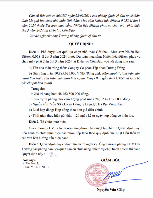 Tap doan Duong Dong trung goi cung cap, van chuyen dau DO cua Nhiet dien Vinh Tan 4-Hinh-6