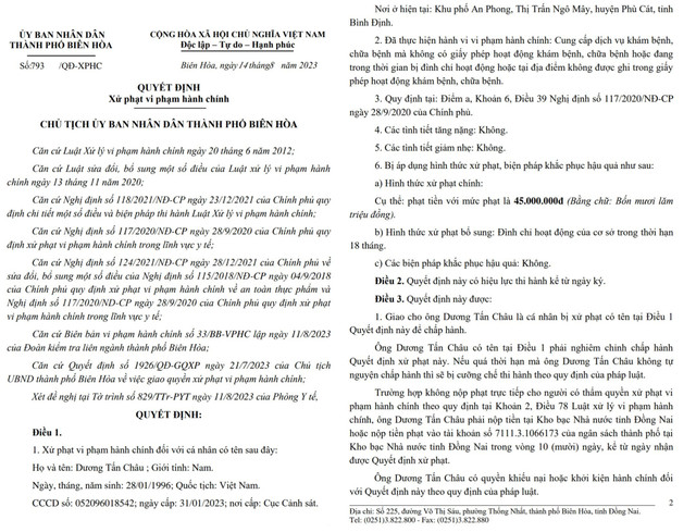 Dong Nai: Diem ten hang loat phong kham nha khoa bi xu phat-Hinh-2