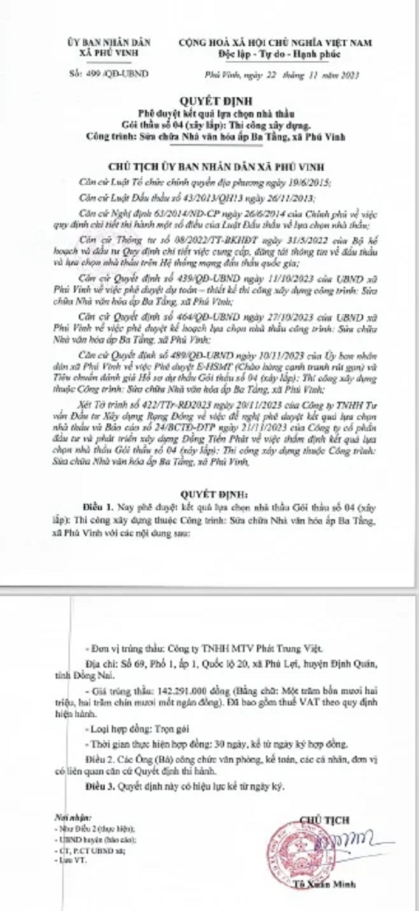 Dong Nai: Trong 1 ngay Cong ty Phat Trung Viet trung 4 goi thau-Hinh-2