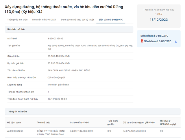 Binh Phuoc: DN XD Thanh Tam co “dac thau” goi thau xay lap hon 35 ty?