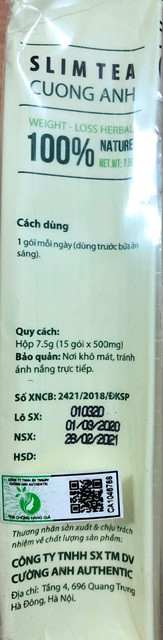 Trà Slim Cường Anh lại vi phạm quy định an toàn thực phẩm - Hình 3 Tra Slim Cuong Anh lai vi pham quy dinh an toan thuc pham-Hinh-3
