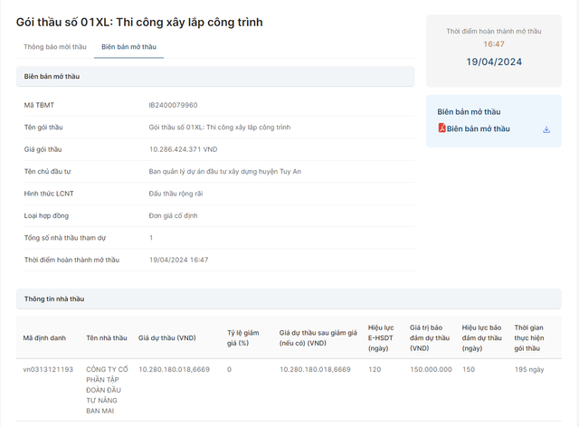 Phu Yen: 2 goi xay lap gan 50 ty o Tuy An co ve tay Nang Ban Mai?