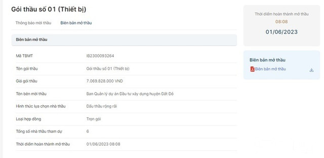 BRVT: Gói thầu thiết bị giáo dục hơn 7 tỷ đồng ở huyện Đất đỏ về tay ai? BRVT: Goi thau thiet bi giao duc hon 7 ty dong o huyen Dat do ve tay ai?