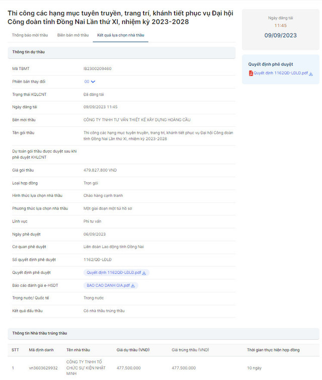 Nhà thầu tổ chức Đại hội Công đoàn tỉnh Đồng Nai có năng lực thế nào? - Hình 3 Nha thau to chuc Dai hoi Cong doan tinh Dong Nai co nang luc the nao?-Hinh-3