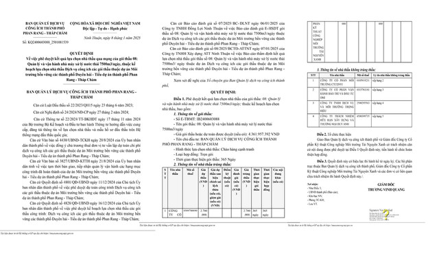 Vượt 4 đối thủ, Công ty Tài Nguyên Xanh trúng gói thầu gần 3 tỷ Vuot 4 doi thu, Cong ty Tai Nguyen Xanh trung goi thau gan 3 ty