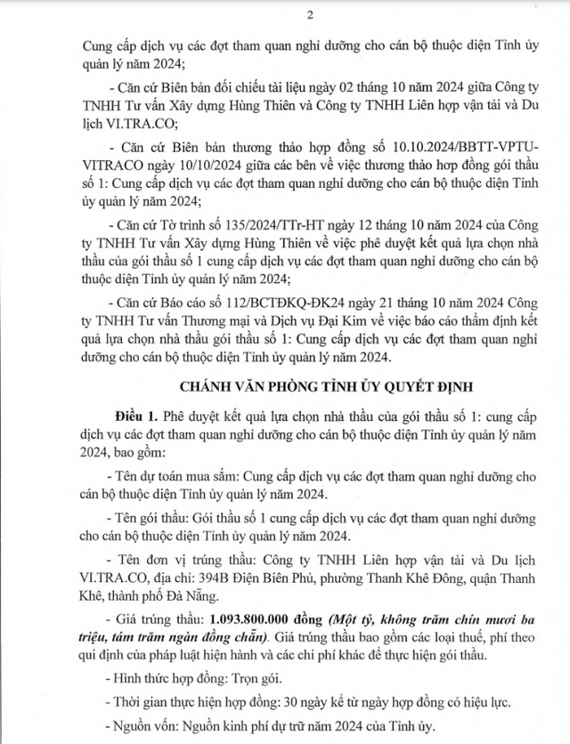 Dong Nai: Cong ty Vitraco trung goi thau dua can bo di du lich-Hinh-2