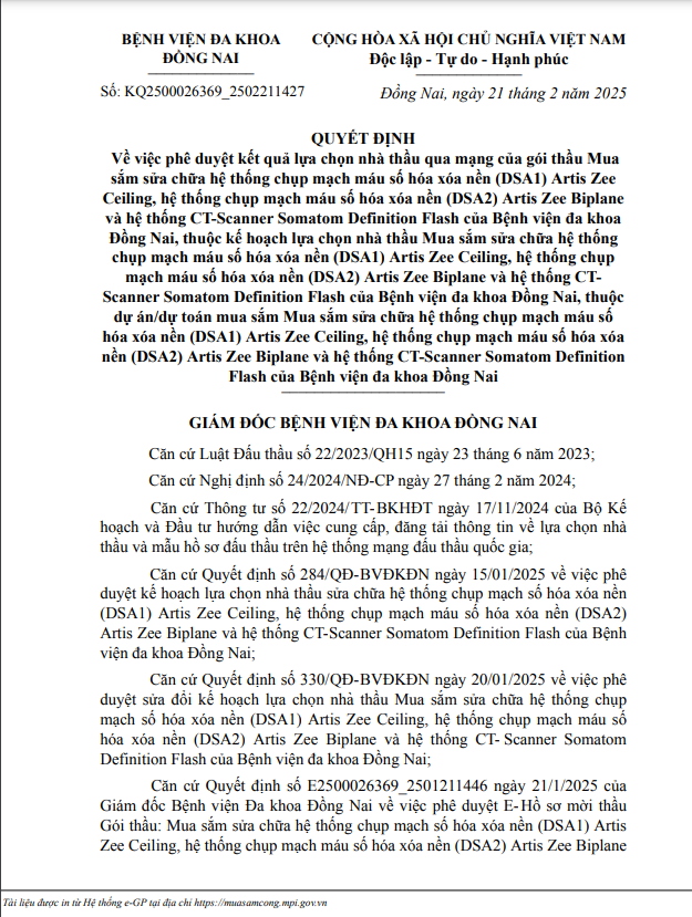 Cty Y Khoa 3P trung goi thau hon 9 ty cua Benh vien Da khoa Dong Nai