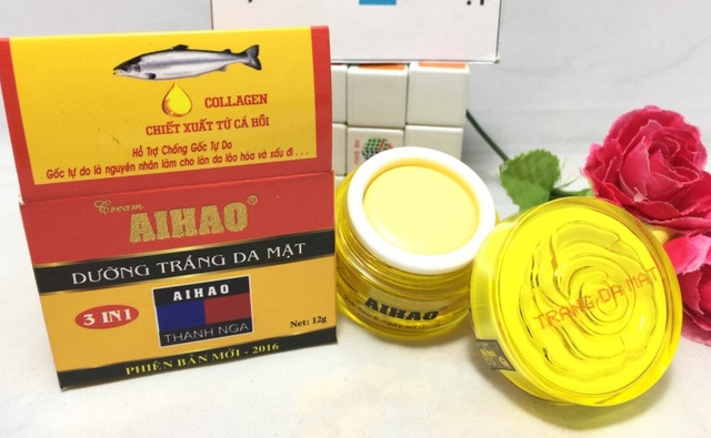 Kem trắng da mặt AIHAO và Gel mụn 10g bị đình chỉ lưu hành Kem trang da mat AIHAO va Gel mun 10g bi dinh chi luu hanh