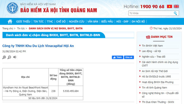 Hàng loạt doanh nghiệp ở Quảng Nam chậm nộp bảo hiểm xã hội Hang loat doanh nghiep o Quang Nam cham nop bao hiem xa hoi