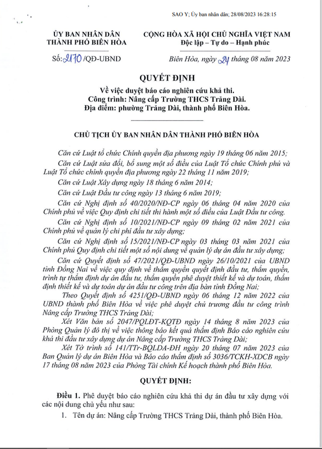 Dong Nai: Truong THCS Trang Dai bao gio hoan thanh?-Hinh-2