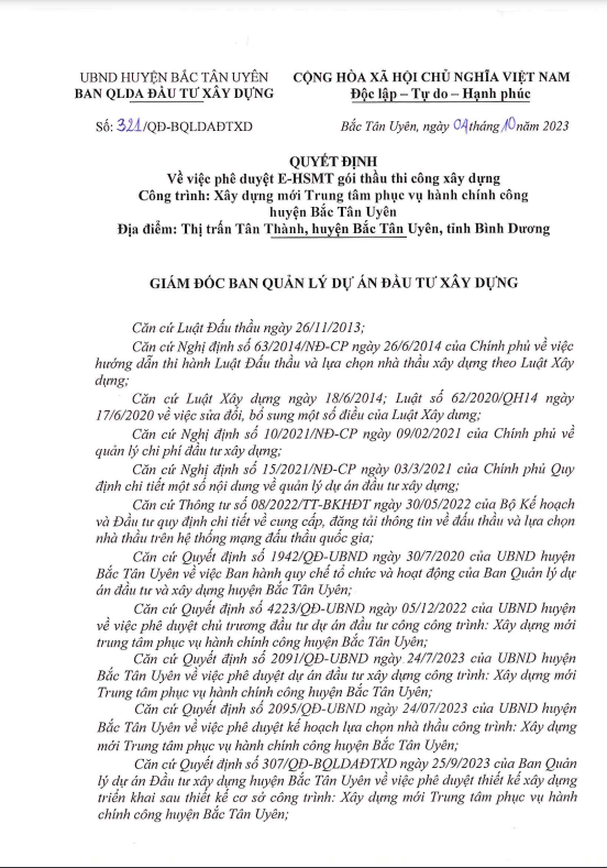Bình Dương: Hơn 18 tỷ thi công Trung tâm hành chính công huyện Bắc Tân Uyên - Hình 2 Binh Duong: Hon 18 ty thi cong Trung tam hanh chinh cong huyen Bac Tan Uyen-Hinh-2