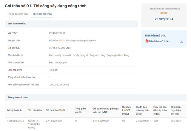Duy nhất Công ty Kiến Giang dự thầu 2 công trình gần 7 tỷ ở huyện Đam Rông - Hình 2 Duy nhat Cong ty Kien Giang du thau 2 cong trinh gan 7 ty o huyen Dam Rong-Hinh-2
