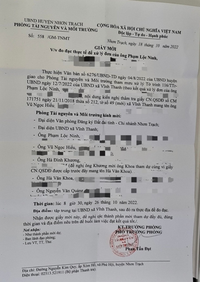 Nhơn Trạch (Đồng Nai): “Gồng mình” xử lí hậu cấp GCNQSDĐ chồng lấn ranh Nhon Trach (Dong Nai): “Gong minh” xu li hau cap GCNQSDD chong lan ranh