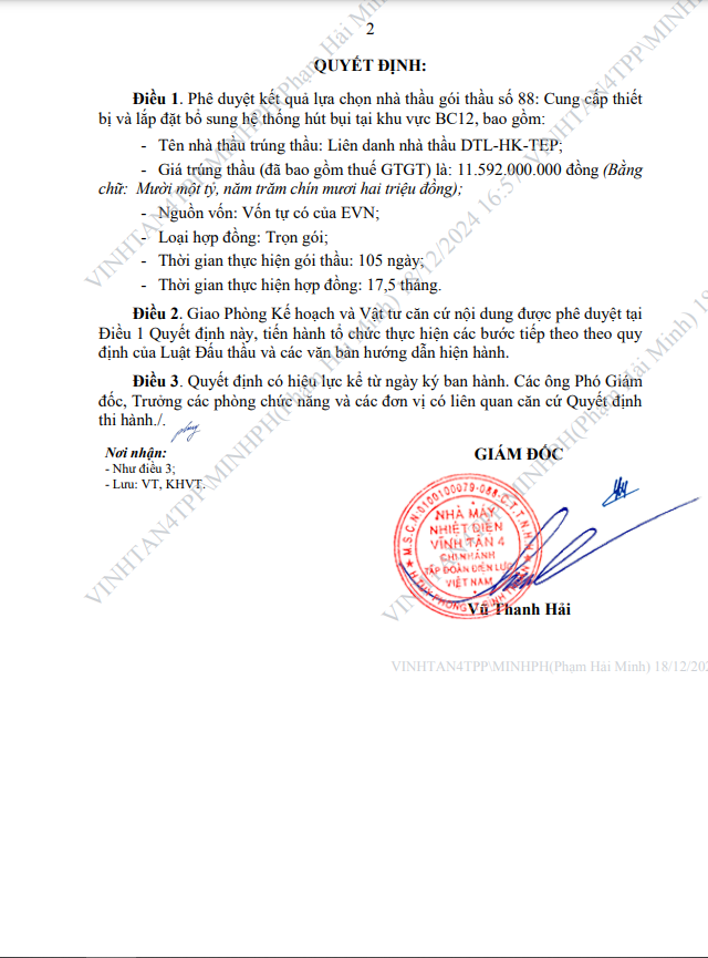 Nhiệt điện Vĩnh Tân 4: Lý do Đông Nam Á -Hoàng Kim Đỏ trượt gói thầu 11 tỷ - Hình 2 Nhiet dien Vinh Tan 4: Ly do Dong Nam A -Hoang Kim Do truot goi thau 11 ty-Hinh-2
