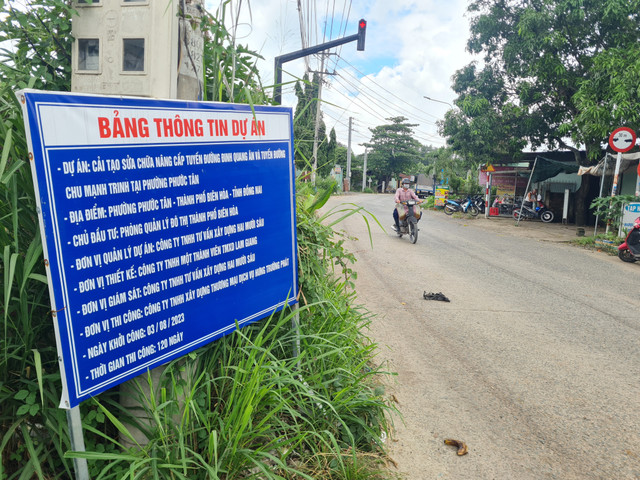 Dong Nai: Muong thoat nuoc duong Dinh Quang An duoc thiet ke nhu the nao?