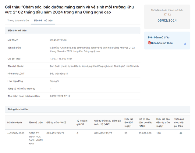 Cty Hoa canh vuon xinh co trung goi thau tai Khu cong nghe cao?-Hinh-3