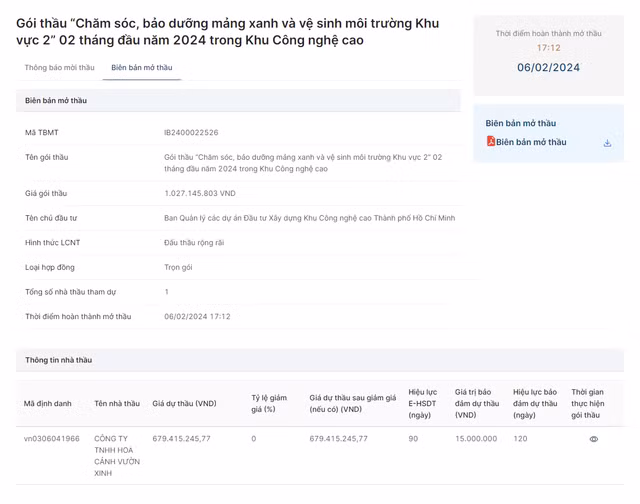 Cty Hoa canh vuon xinh co trung goi thau tai Khu cong nghe cao?-Hinh-3