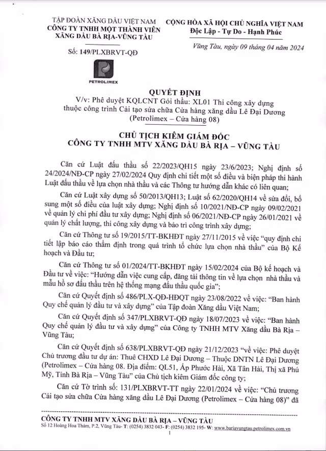 Vuot qua doi thu, Cong ty Nam Hong trung goi thau hon 2 ty dong