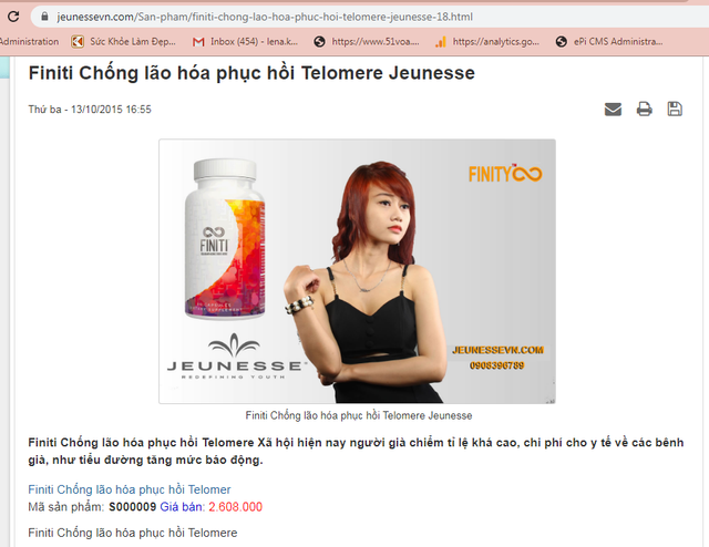 Cẩn trọng với quảng cáo thực phẩm bảo vệ sức khoẻ của Finiti - Hình 2 Can trong voi quang cao thuc pham bao ve suc khoe cua Finiti-Hinh-2