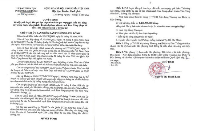 Điểm danh những gói thầu của Công ty Đức Tường tại TP.Thủ Đức Diem danh nhung goi thau cua Cong ty Duc Tuong tai TP.Thu Duc