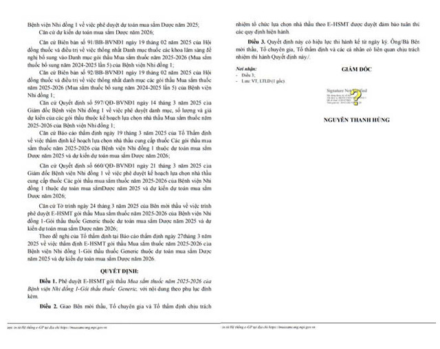 BV Nhi Dong 1 tim don vi cung cap thuoc, thiet bi y te-Hinh-2
