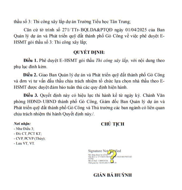 Ban QLDAPT quy dat TP Go Cong moi thau goi xay dung Truong Tieu hoc Tan Trung-Hinh-2