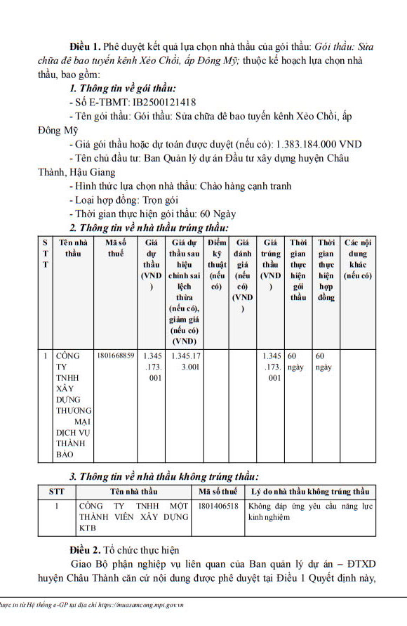 Cty Thanh Bao mot ngay trung 2 goi thau xay lap tai Chau Thanh Hau Giang-Hinh-2