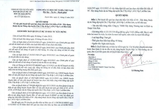 BR-VT: Thuan Vien Phat - nha thau “nuc tieng” trung thau tai Xuyen Moc