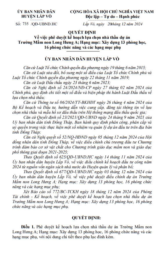 Đồng Tháp: Đầu tư 49 tỷ xây Trường Mầm non Long Hưng A Dong Thap: Dau tu 49 ty xay Truong Mam non Long Hung A