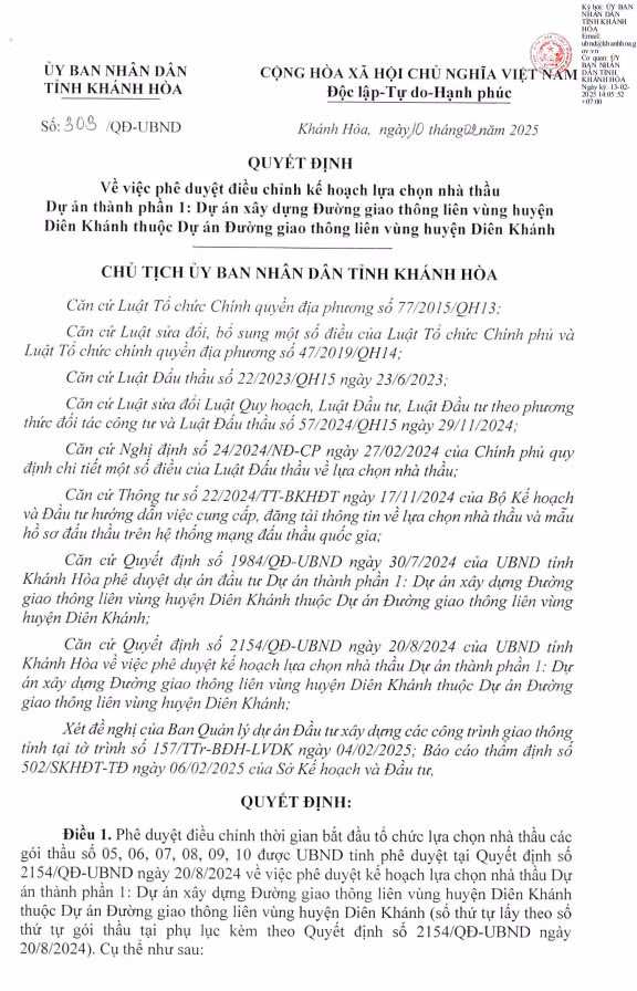 Khanh Hoa: 1.236 ty xay dung giao thong lien vung huyen Dien Khanh