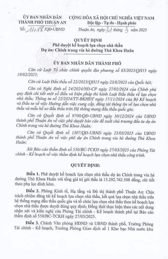 TP Thuận An đầu tư hơn 15 tỷ chỉnh trang đường Thủ Khoa Huân TP Thuan An dau tu hon 15 ty chinh trang duong Thu Khoa Huan