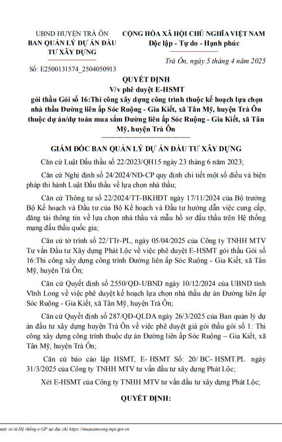 Vĩnh Long: Tìm đơn vị thi công Đường Sóc Ruộng - Gia Kiết Vinh Long: Tim don vi thi cong Duong Soc Ruong - Gia Kiet