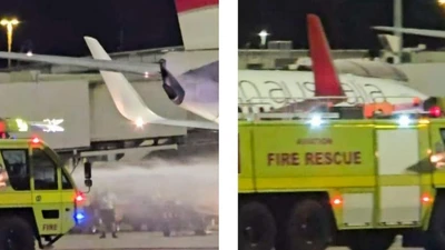 Máy bay bốc cháy ngay sau khi hạ cánh ở Australia