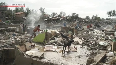Cảnh tan hoang ở Philippines sau bão Kalmaegi