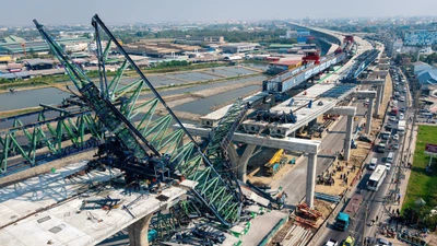 Lại sập cần cẩu xây dựng ở Thái Lan, hai người thiệt mạng