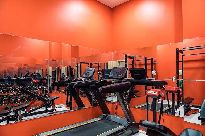 Phòng tập gym nhiều thiết bị hiện đại cho nam diễn viên rèn luyện sức khỏe. Ảnh: Tiền phong.