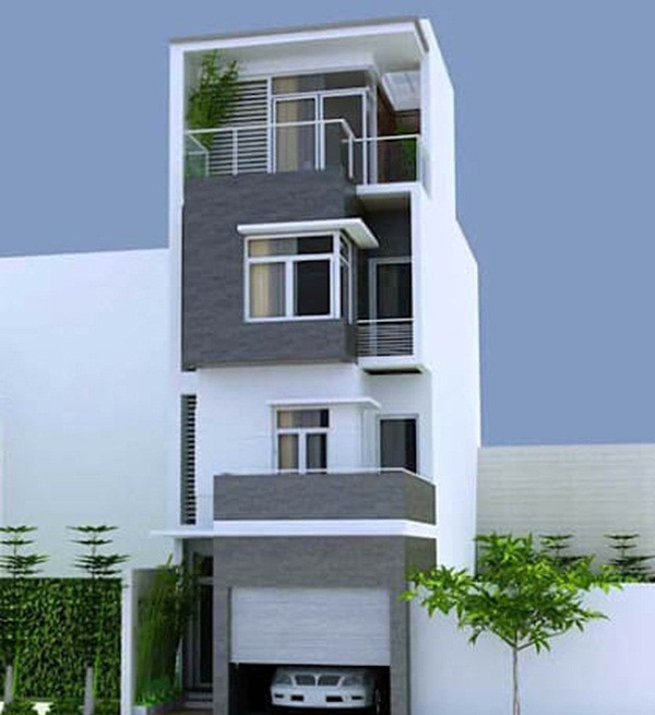 Để đảm bảo yếu tố thoáng mát, ngôi nhà được thiết kế nhiều ô cửa. Tầng 1 sử dụng chất liệu kính làm tường giúp không gian thêm thoáng rộng. Ảnh: Arhome.