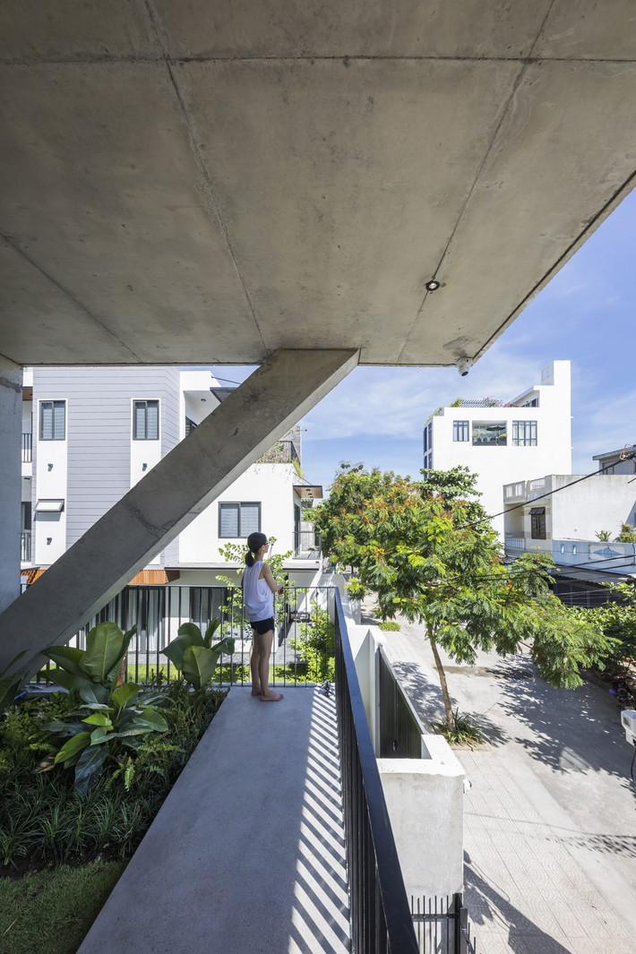 Trên tầng mái của ngôi nhà 4 tầng còn có vườn cây xanh. Nguồn ảnh: Archdaily.