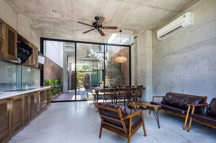 Các không gian sinh hoạt chung của gia đình gia chủ.