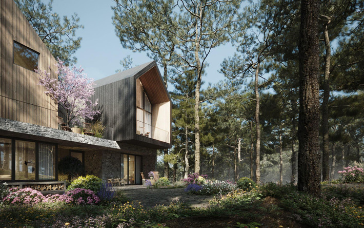 Biệt thự sẽ được xây dựng giữ đồi thông, là chốn đi về để thỉnh thoảng gia đình Đoàn Di Băng về nghỉ ngơi, thư giãn.