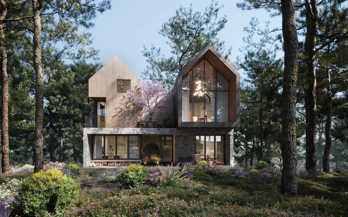 Theo bản vẽ thiết kế mô tả thì biệt thự của Đoàn Di Băng sẽ có 3 tầng, bao gồm cả tầng hầm.